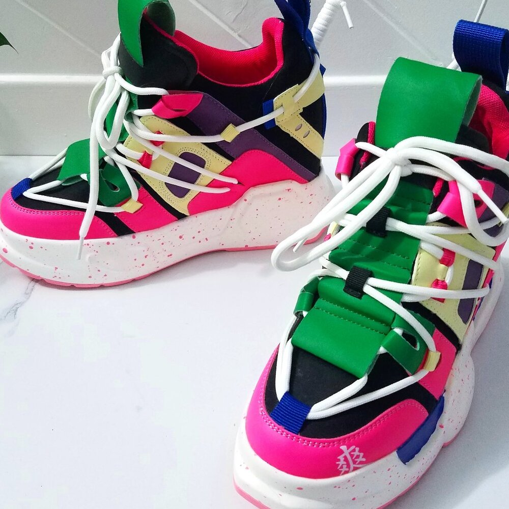 Anthony Wang Platform Sneakers Mulberry